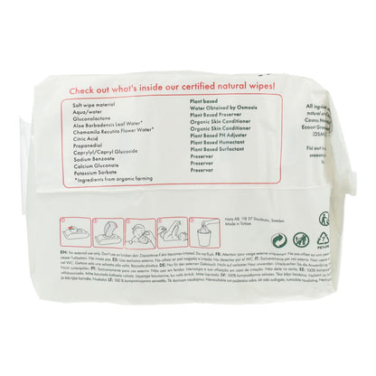 Pakket van 3 composteerbare doekjes Naty  3x56 stuks