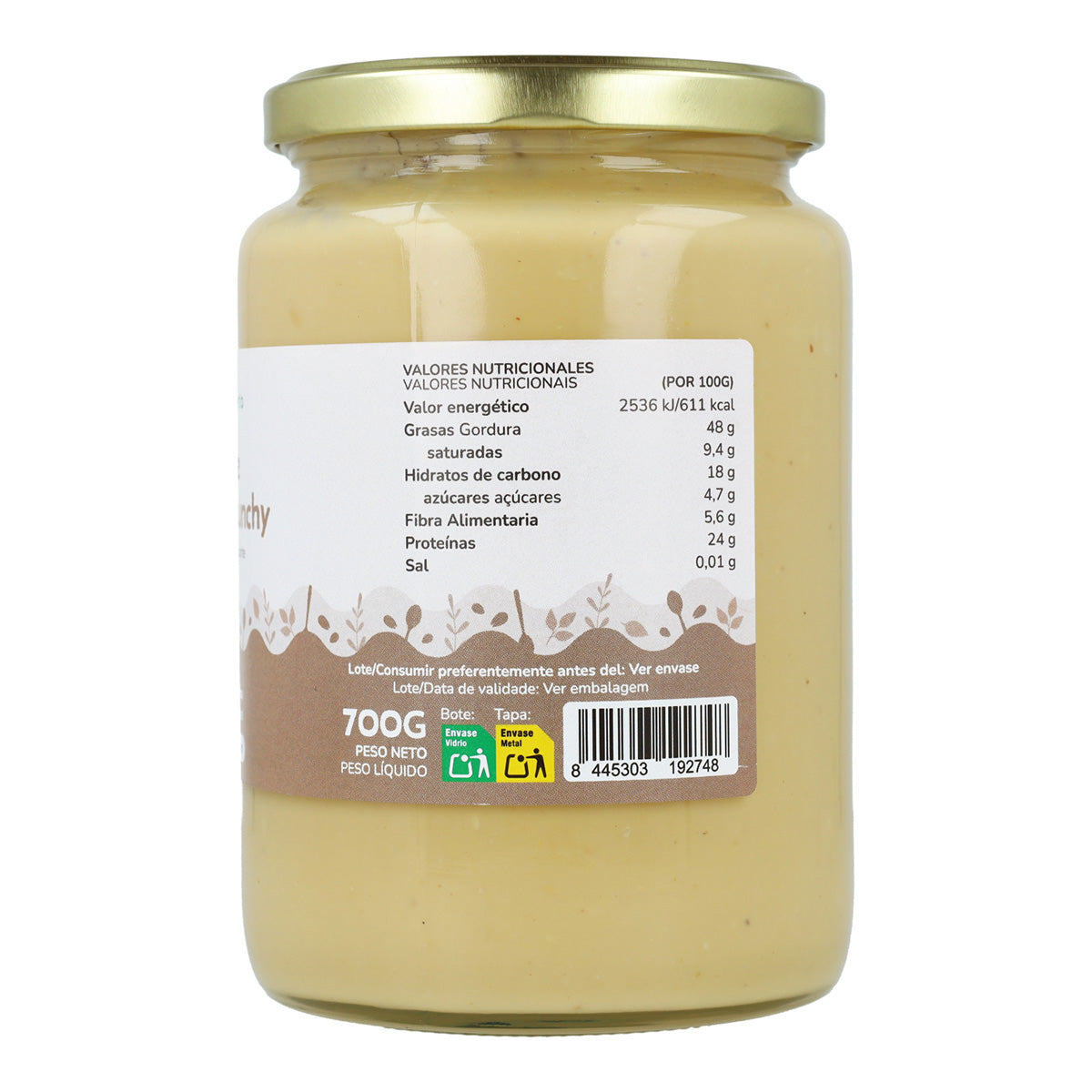 Beurre de cacahuète croquant ECO Planeta Huerto 700 g
