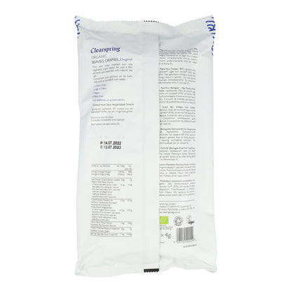 Confezione da 5 snack biologici di alga nori tostata biologica Clearspring 4 g