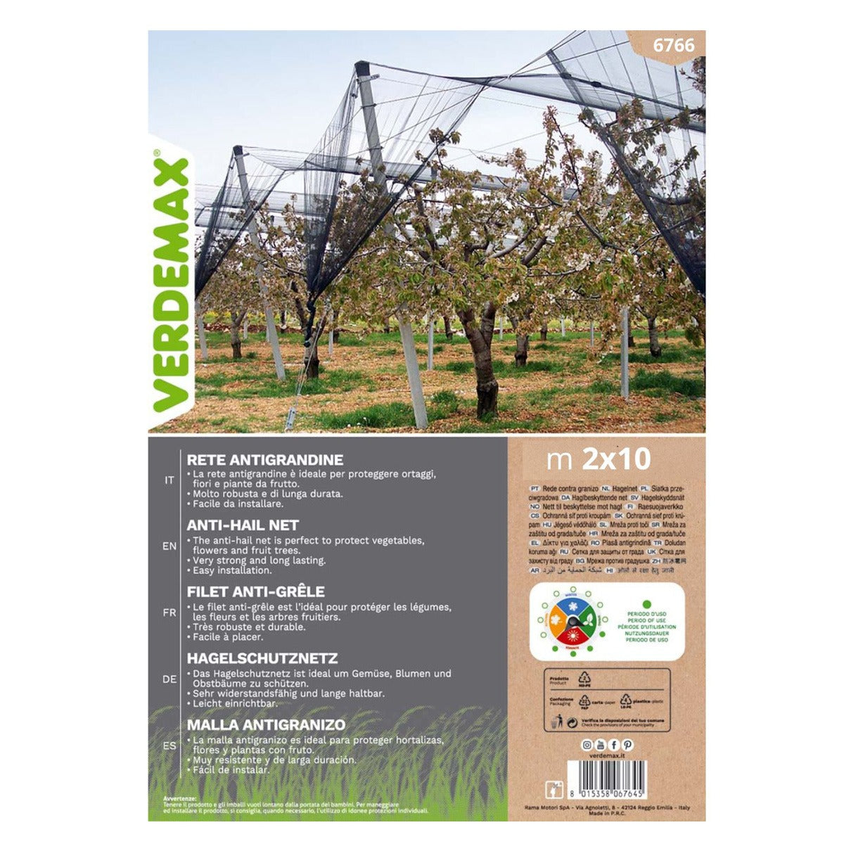 Filet anti-grêle Verdemax 4 x 10 m