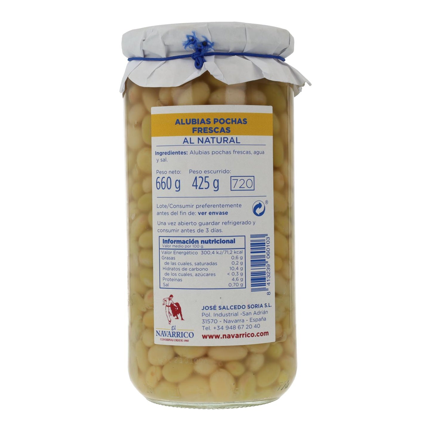 Fagioli freschi El Navarrico barattolo 720 ml