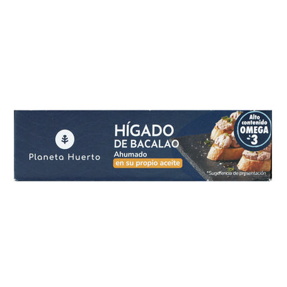 Lot de 12 foies de morue dans leur huile Planeta Huerto 120 g