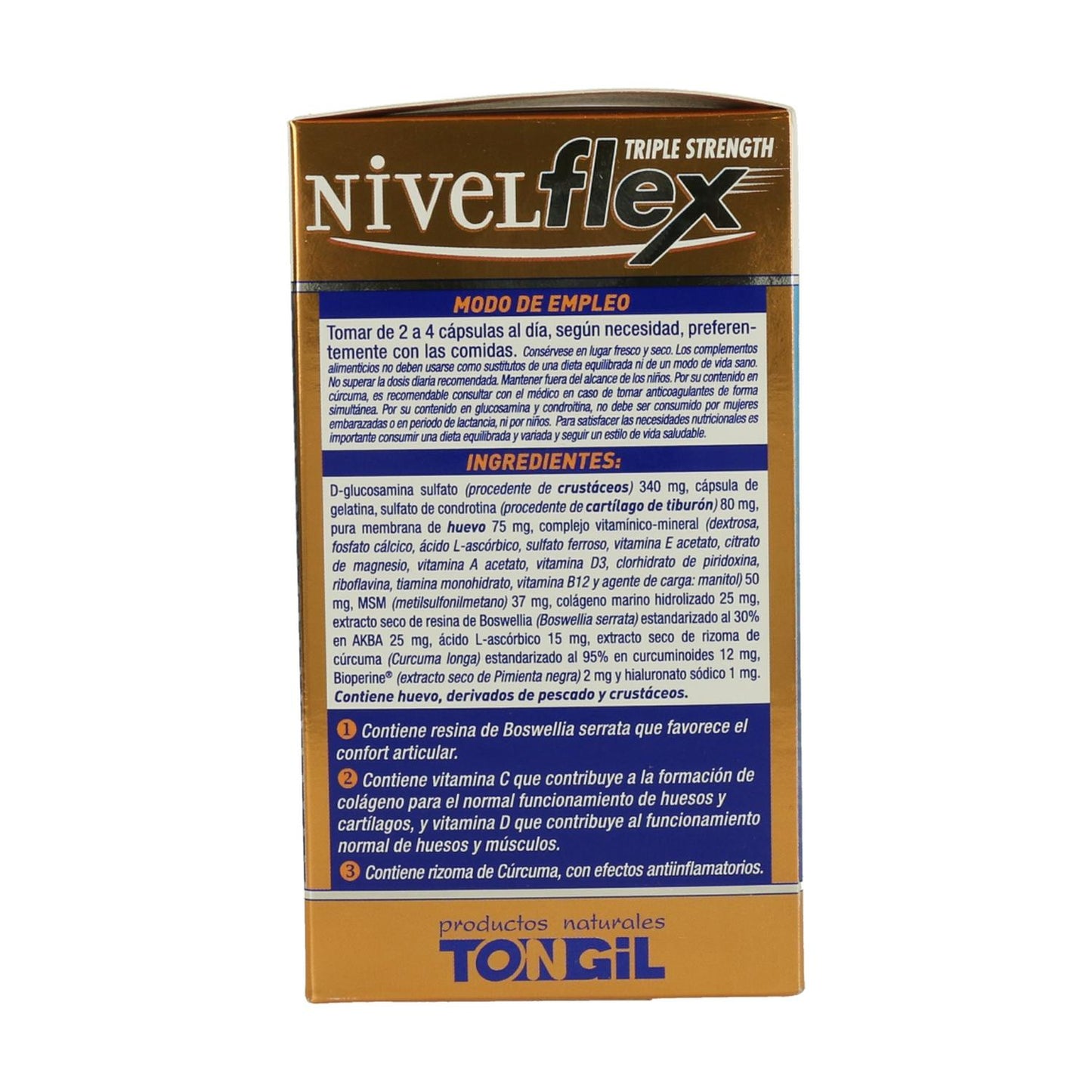 Pack of 2x Nivelflex Tongil 782 mg 100 capsules