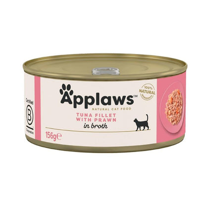 Applaws wet cat food, tuna and prawns, 156 g