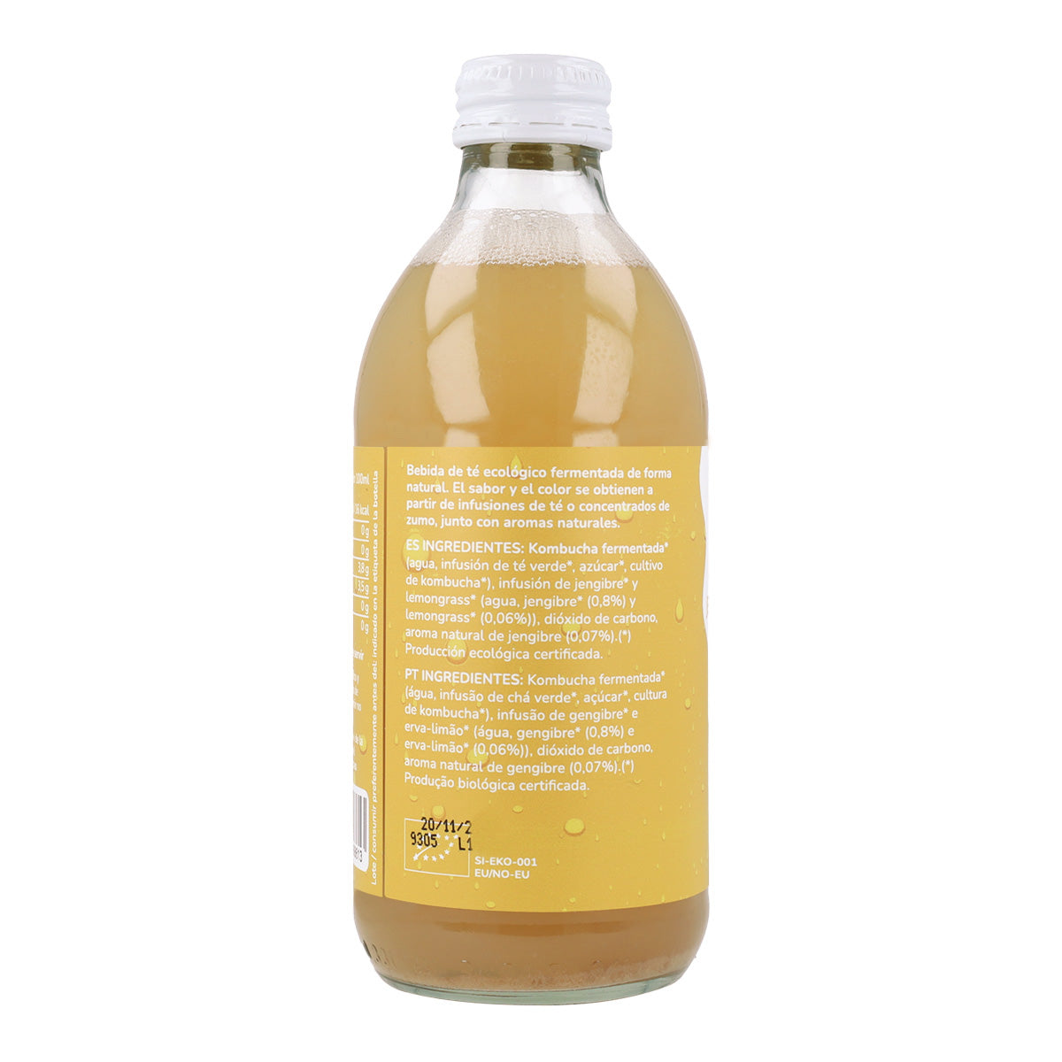 Pack 6x Kombucha ECO Ingwer und Zitronengras Planeta Huerto 330 ml