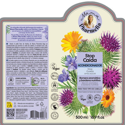 Odżywka przeciw wypadaniu włosów z aromatycznym rozmarynem i odżywczą łopianem, Mama Pharmelia, 500 ml