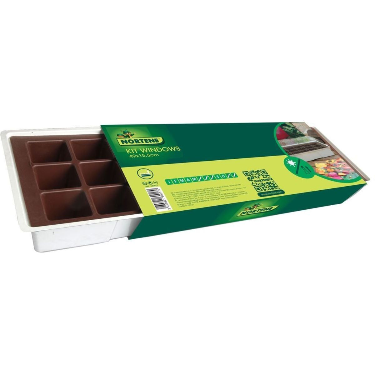 Mini-Gewächshaus für Fensterbank Kit Windows Nortene 49 x 15,5 cm