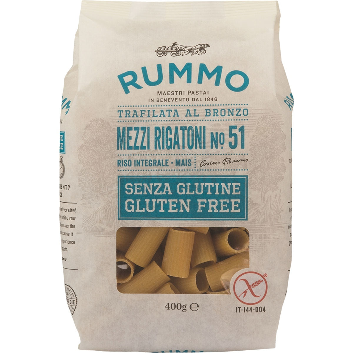 Glutenfreie Mezzi Rigatoni Nr. 51 Rummo 400 g