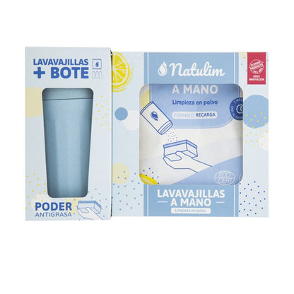 Poudre à vaisselle à la main Pack (bouteille + recharge) citron Natulim