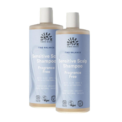 Zestaw 2x bezzapachowy szampon Urtekram 500 ml
