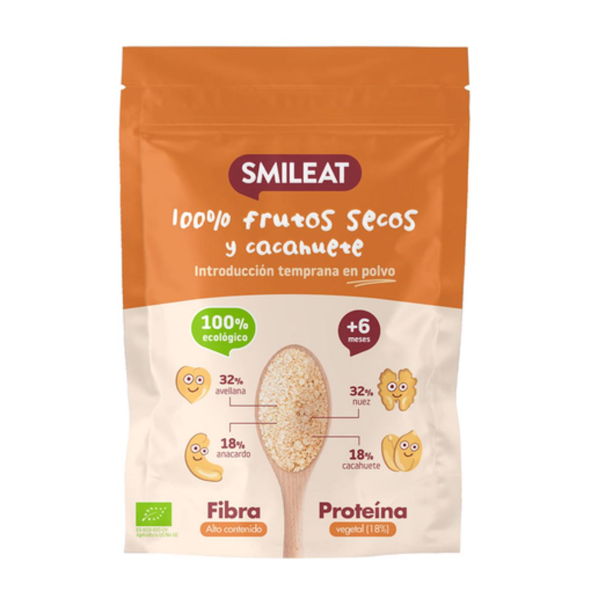 Bio-Mischung aus Trockenfrüchten und Erdnusspulver Smileat 200 g