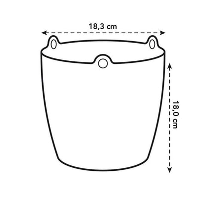 Vaso sospeso Brussels Elho Bianco 18,3 x 18 cm