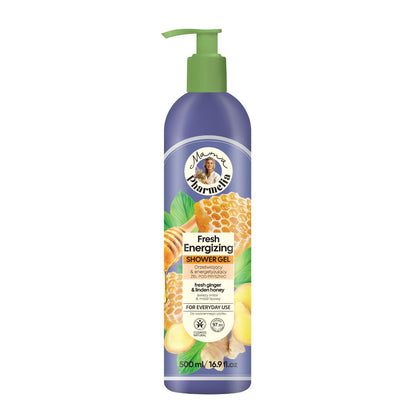 Energigivande duschgel med ingefära och lindhonung, Mama Pharmelia, 500 ml