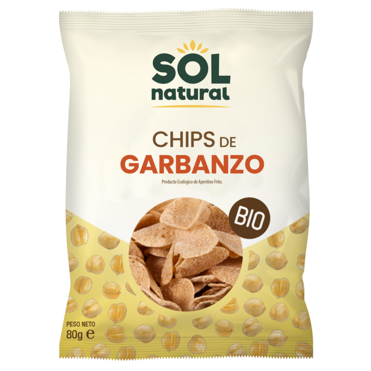 Chipsy z ciecierzycy Bio Sol Natural 80 g