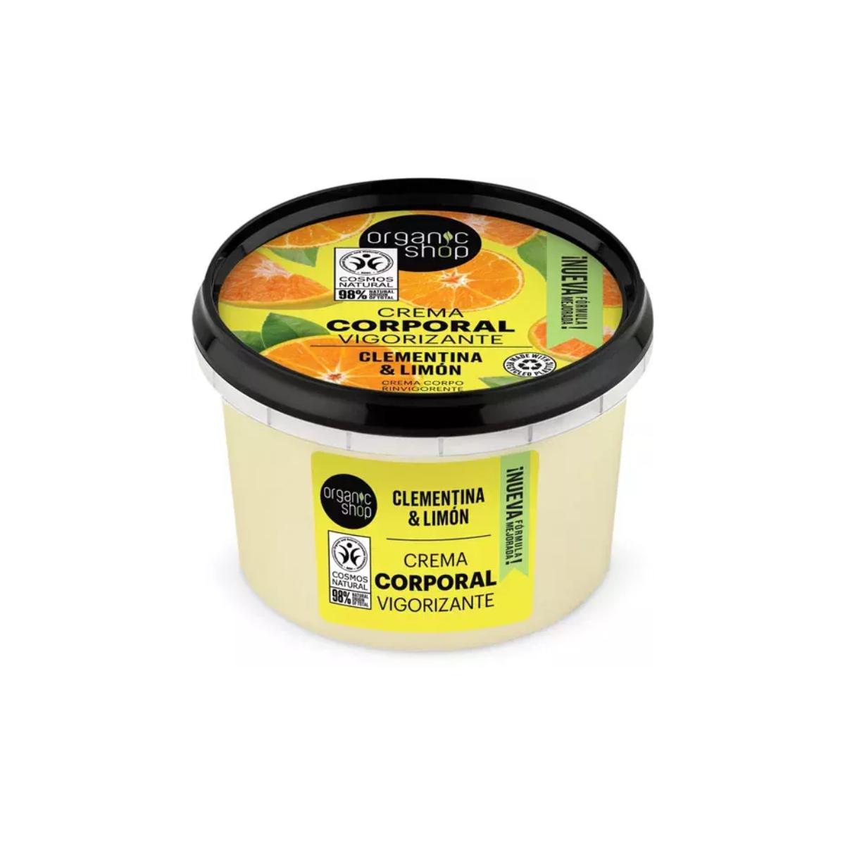 Organic Shop Clementine and Lemon Invigorating Body Cream, 250 ml