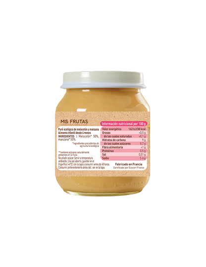 Tarrito Melocotón y Manzana Babybio 130g