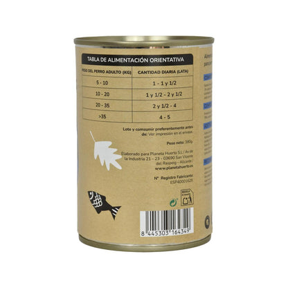 Paquet de 6 x nourriture humide pour chien Superpremium sans céréales Saumon 380 g Planeta Huerto