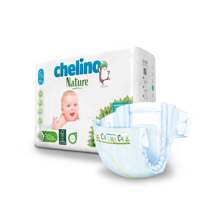 Zestaw 6x pieluchy T4 9-15 kg Chelino Nature 34 sztuki