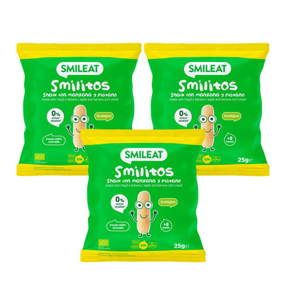 3-pack Smilitos med äpple och banan Smileat  25 g