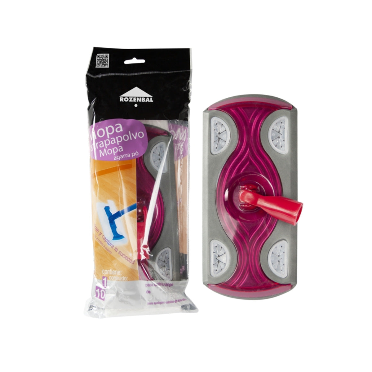 Mopa do zbierania kurzu z 10 ściereczkami ROZENBAL