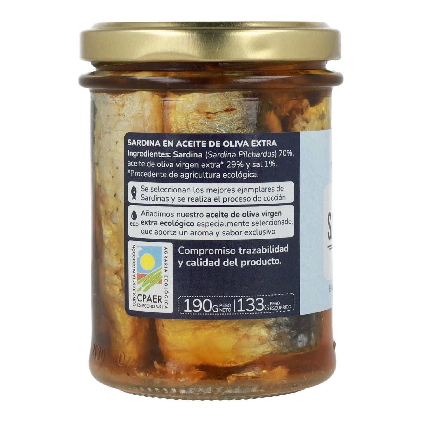 Pack 12x Sardines à l'huile d'olive vierge extra ECO Planeta Huerto 190 g