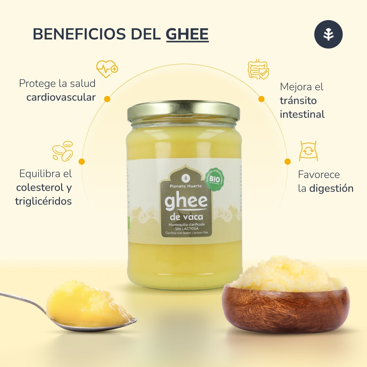 Pack 2x Ghee clarified butter ECO Planet Orchard 350 gr