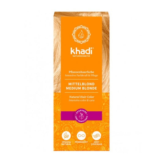 Natuurlijke haarkleurmiddel medium blond Khadi 100 g