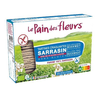 Le Pain de Fleurs Organic Gluten-Free Unsalted Buckwheat Crackers 300 g