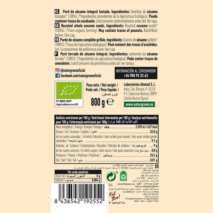 Geröstetes Tahin Naturgreen 800 g