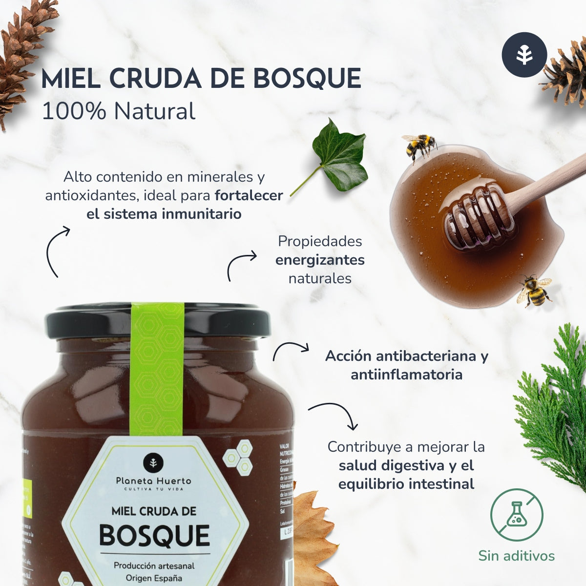 Raw Forest Honey Planeta Huerto 500 g
