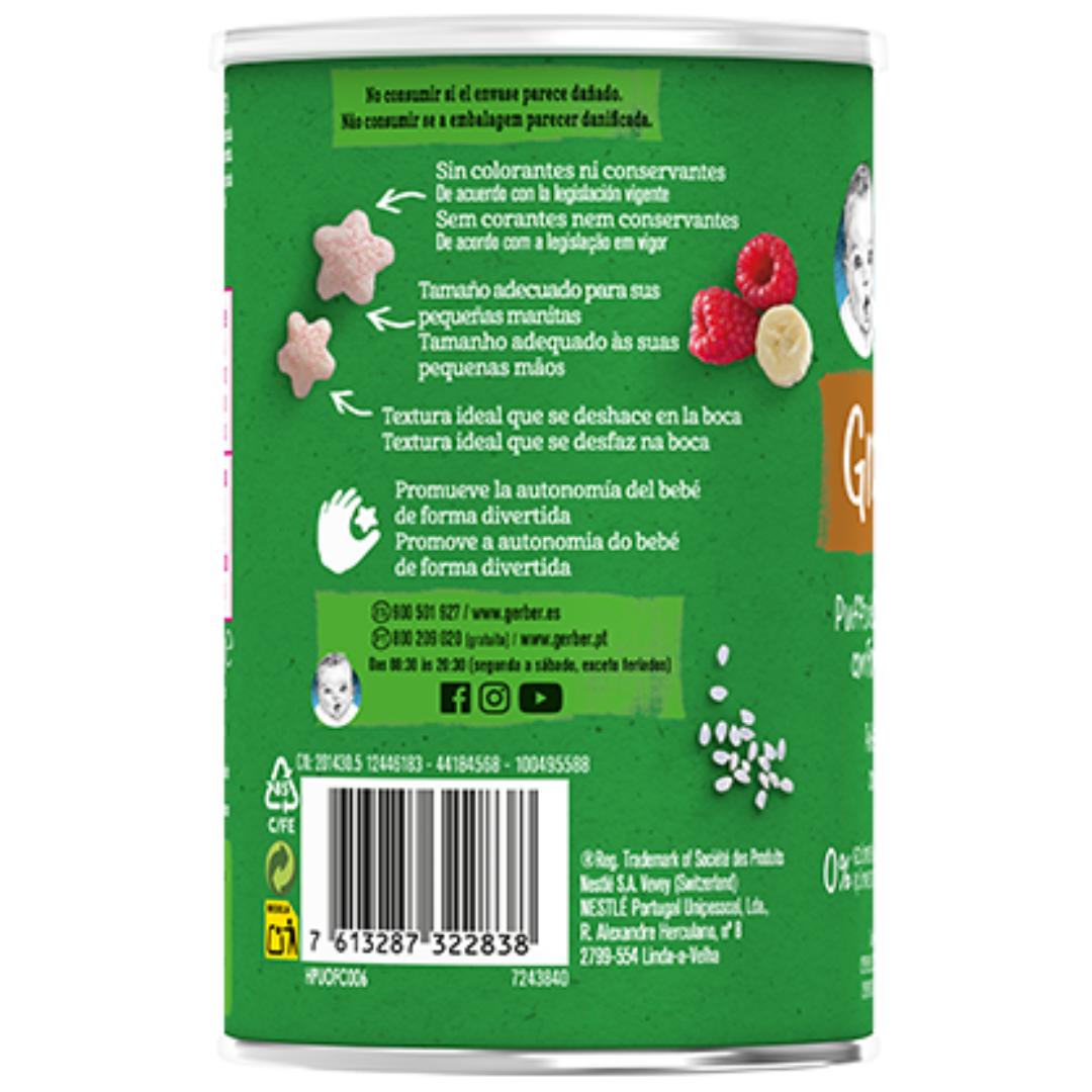 Biologische snack van tarwe en rijst met framboos Gerber Organic 35 g