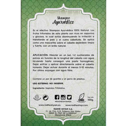 Shampoo ayurvedico Aritha Rhade Shyam