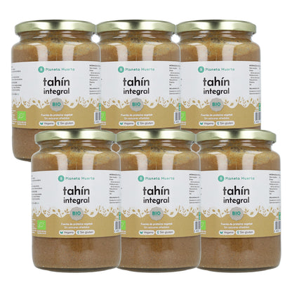 Förpackning med 6x fullkornstahin ECO Planeta Huerto 700 g