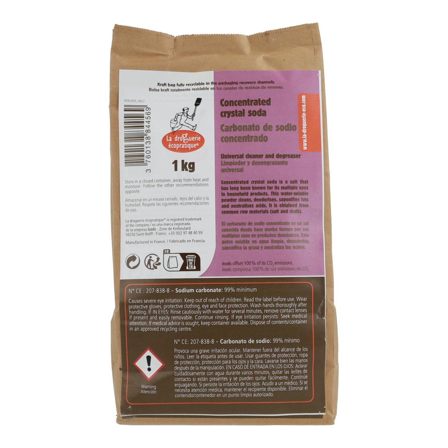 Carbonato di sodio concentrato La Droguerie Écologique  1 kg