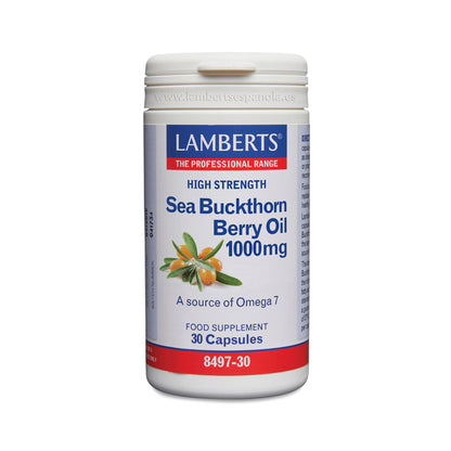 Sanddornfruchtöl 1000 mg, reich an Omega 7, Lamberts, 30 Kapseln