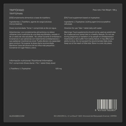 Aldous Bio Pure Tryptophan 300 tablets