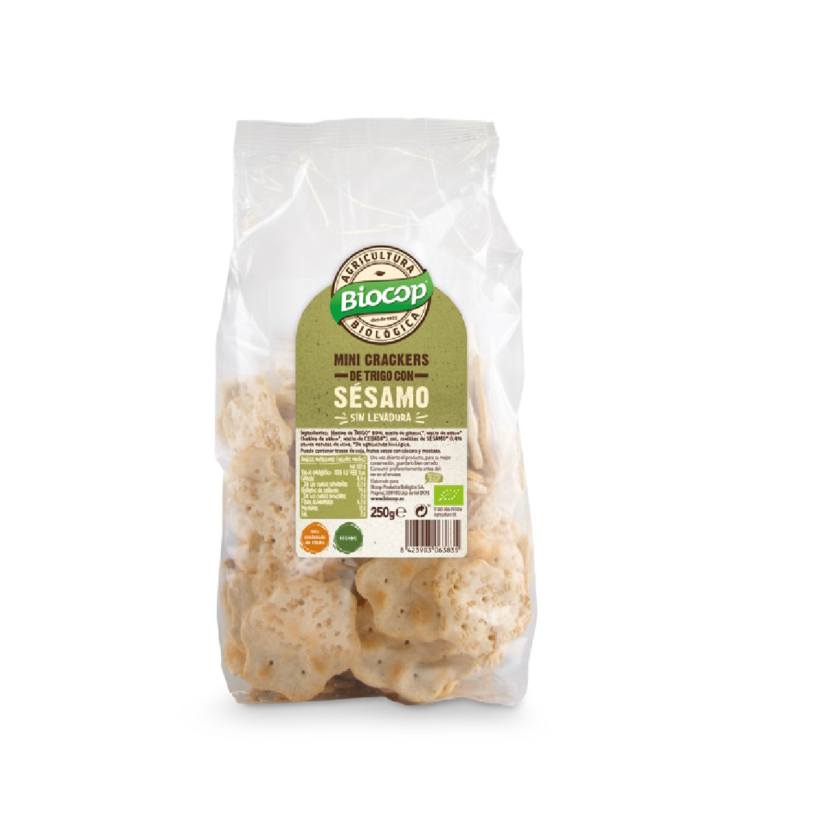 Mini-Cracker aus Weizen mit Sesam Biocop 250 g
