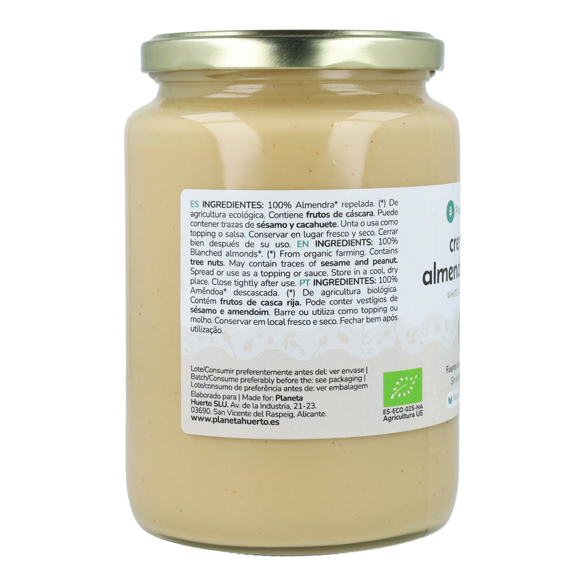 Witte amandelcrème ECO Planeta Huerto