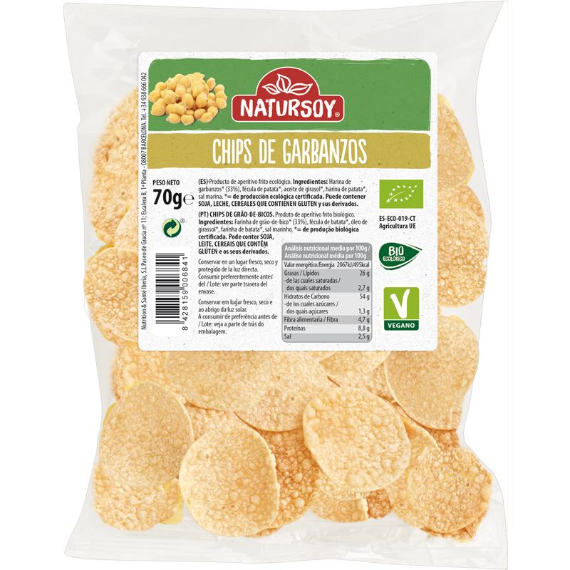 Chipsy z ciecierzycy ECO, 70 g. Natursoy