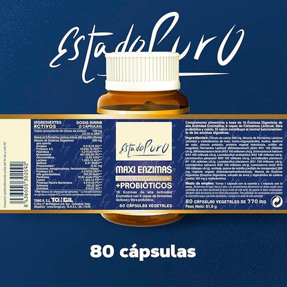 Maxi Enzimi con Probiotici, Tongil, 80 capsule vegetali