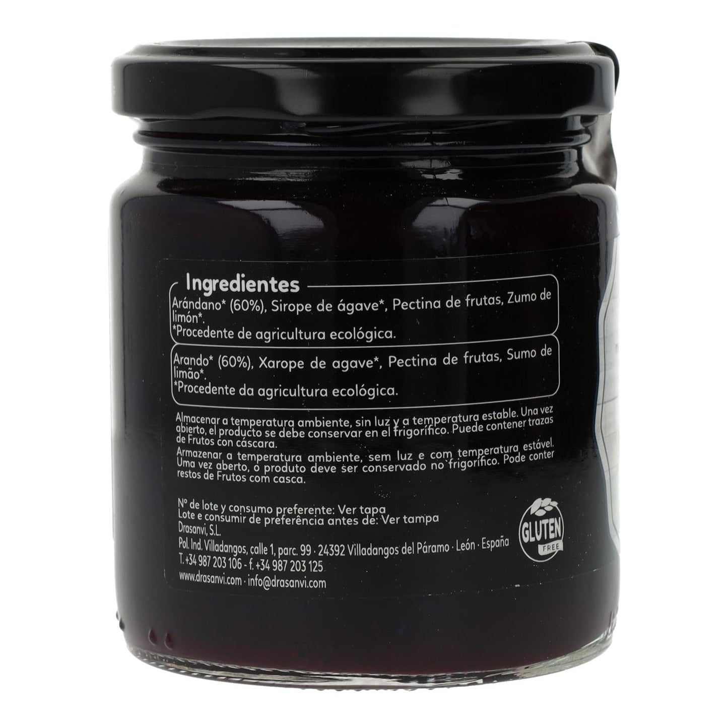 Ecosana Organic Sugar-Free Extra Blueberry Jam 260 g