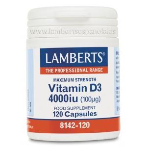 Vitamine D3 4000 IE (100 µg) Lamberts, 120 capsules