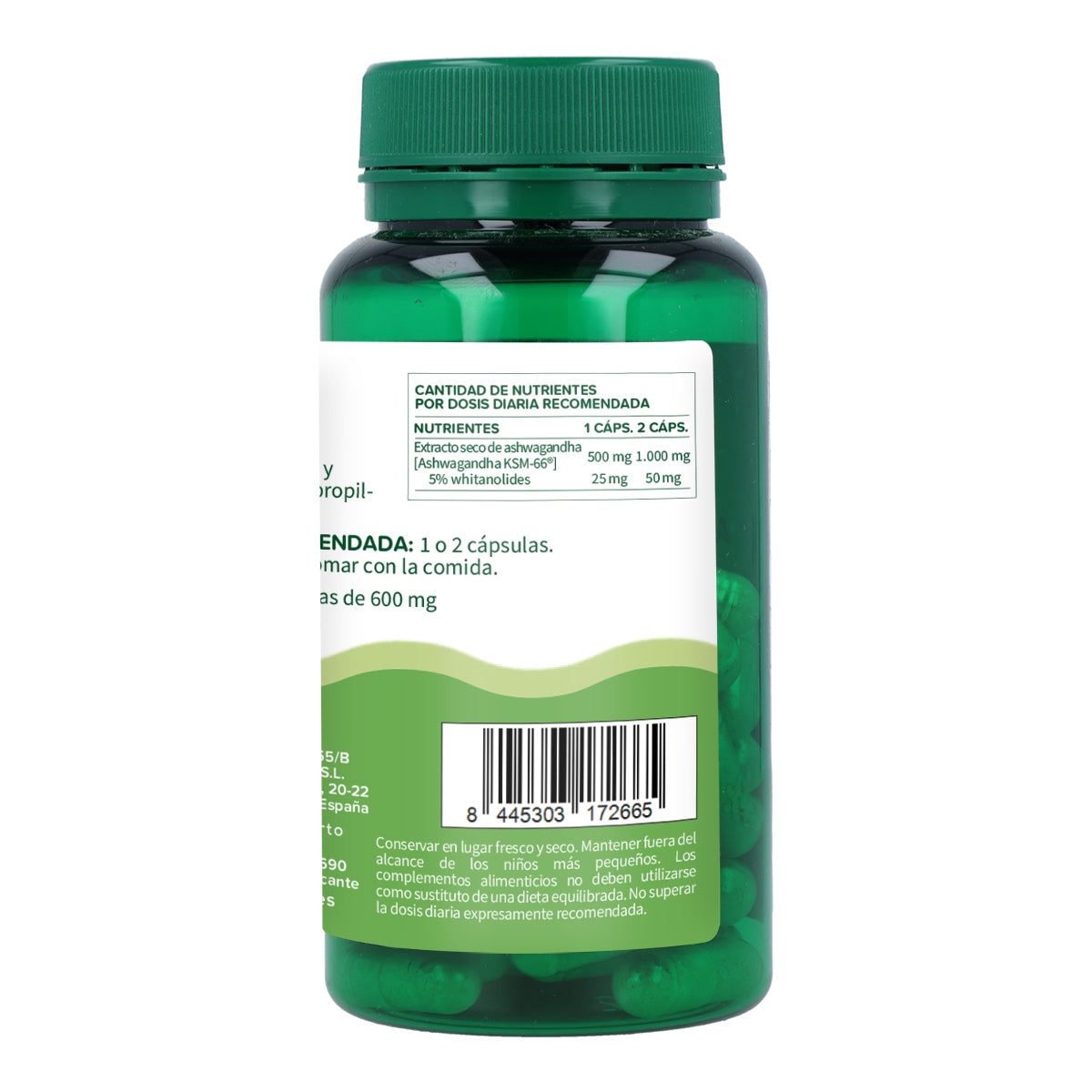 Pakket 2x Ashwagandha KSM-66 Planeta Huerto 60 capsules
