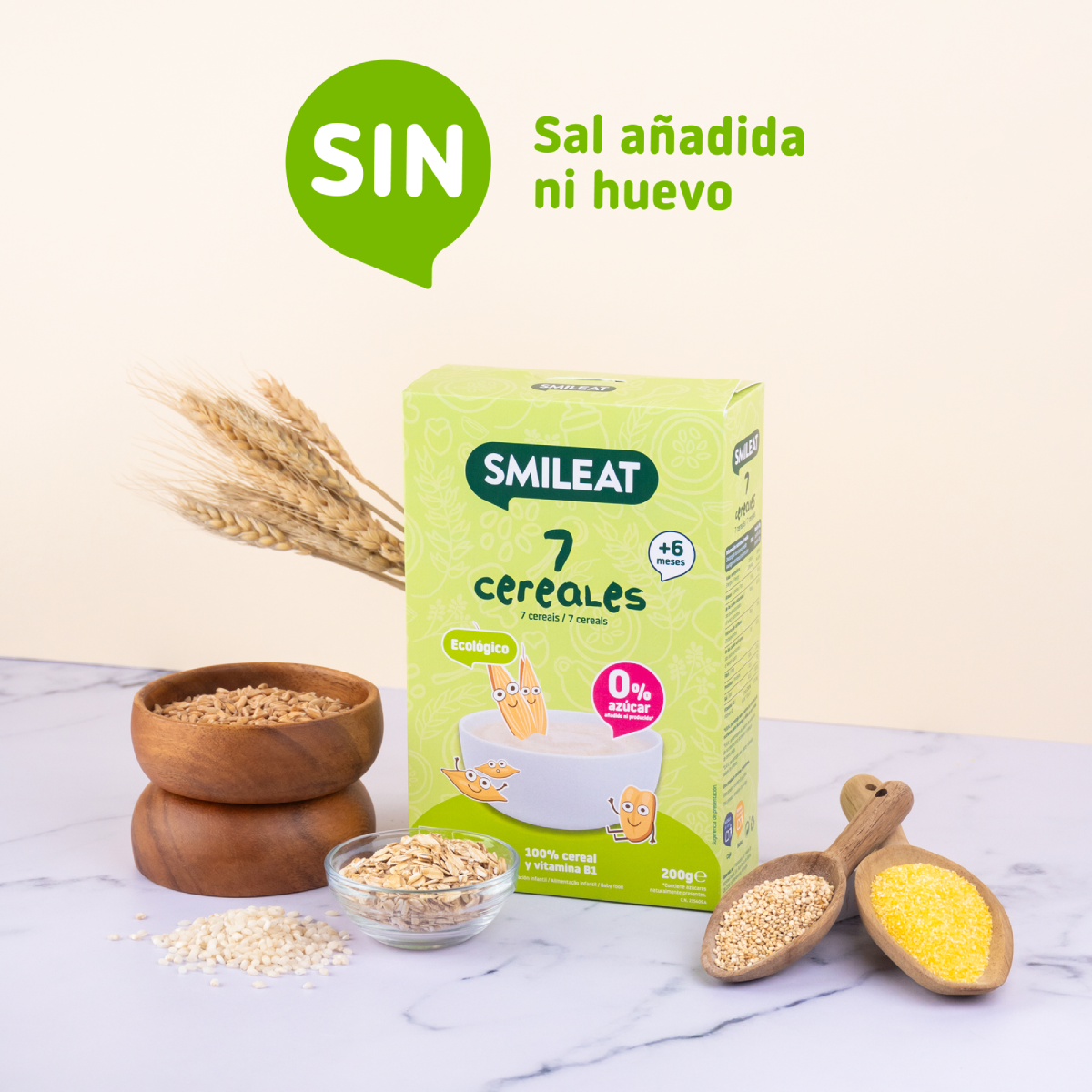 Pack of 6 x Eco Smileat 7-Grain Porridge 200 g