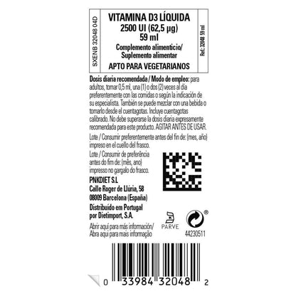 Flytande vitamin D3 2500 IE, 59 ml (apelsin)