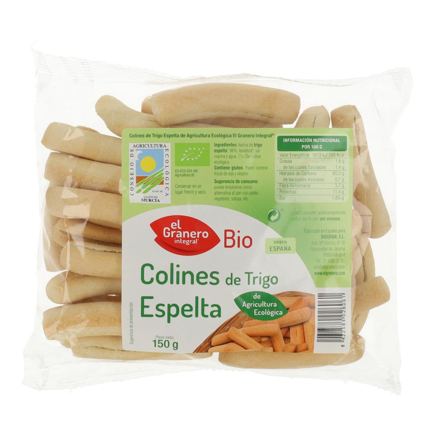 Biologische speltstengels El Granero, 150 g