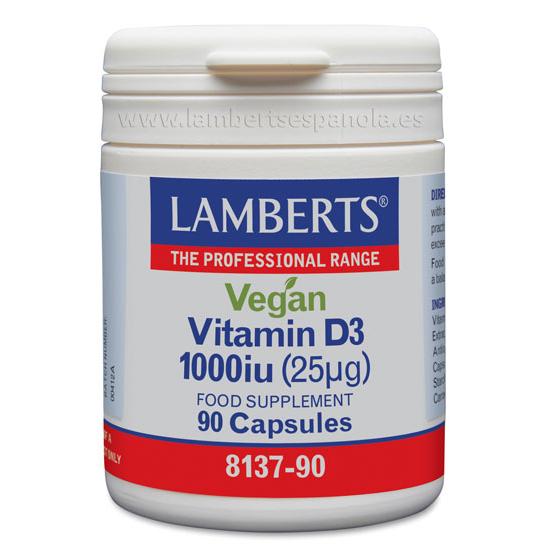 Vegan Vitamina D3  1000 UI 25µg, Lamberts