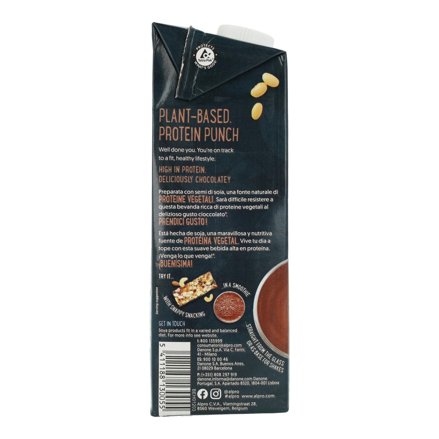 Alpro Sojagetränk Schokolade mit Proteinen 1 Liter