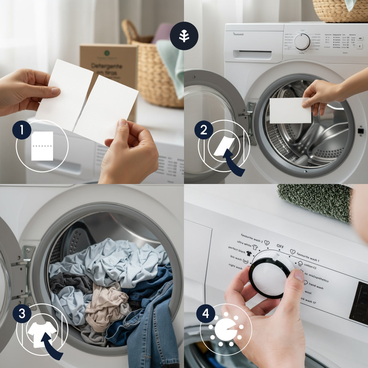 Pack of 2 Planeta Huerto eco-friendly detergent and fabric softener strips, 80 washes