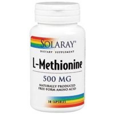 Metionina 500 mg Solaray, 30 kapsułek